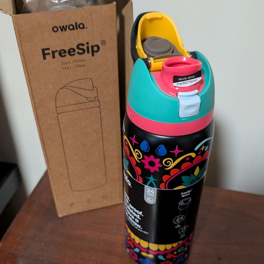 Colorful Floral Water Bottle